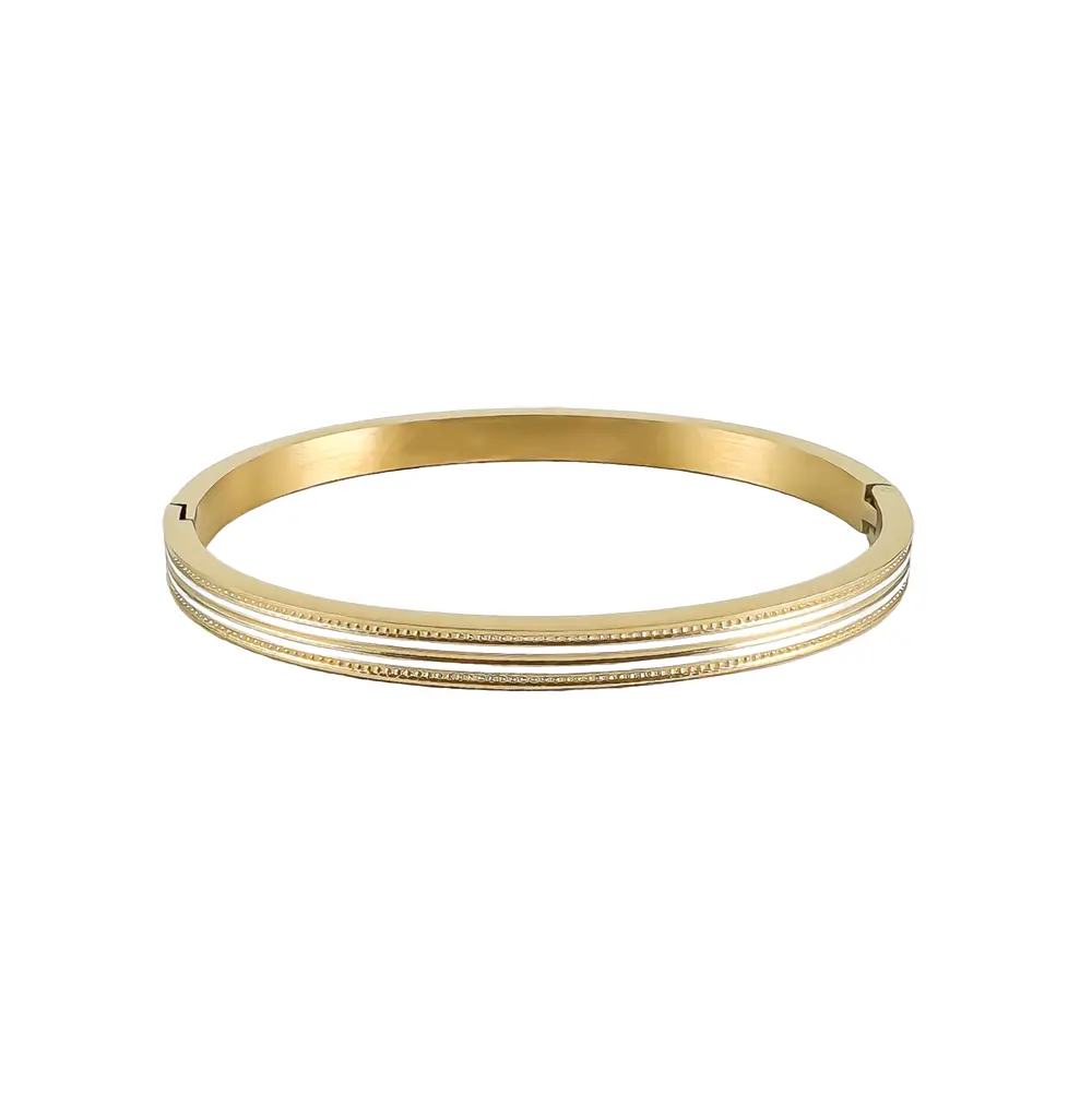 Bracelet rigide, émaillée blanc